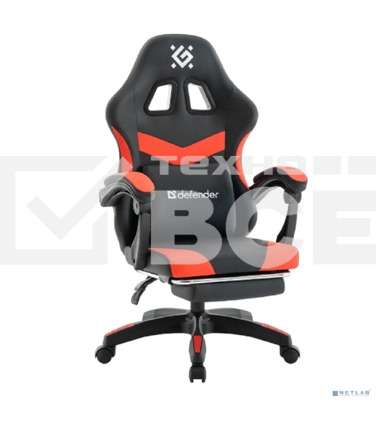Кресло игровое Defender Runa PRO черный/крас, PU, класс2