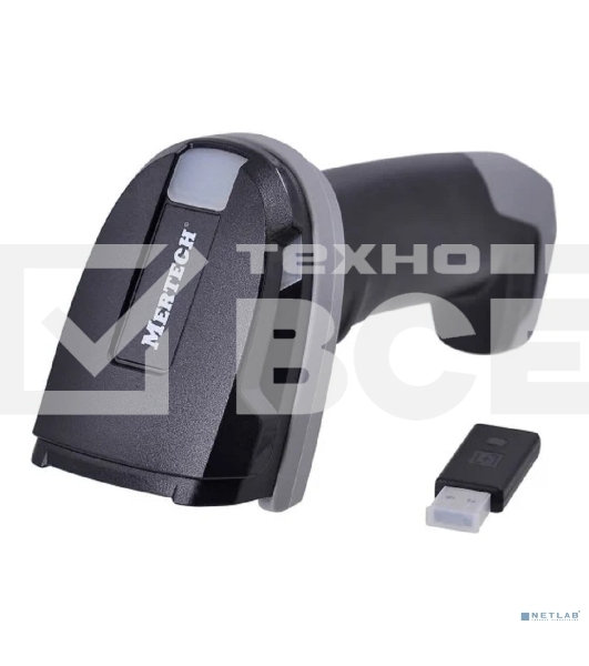 Сканер штрих-кода ручной Mertech CL-2410 (4878) 2D имидж, беспроводной, 100 скан/сек, USB-HID; USB-COM - эмуляция; Bluetooth - BLE 5., черный