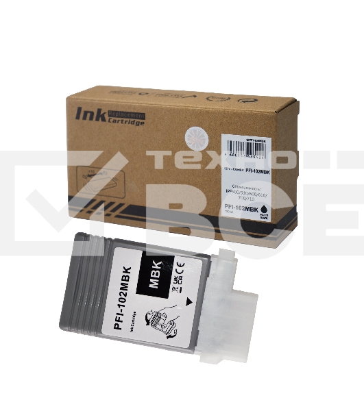 Картридж струйный Sakura 0894B001 (PFI-102MBK) для Canon, черный матовый, 130 мл.