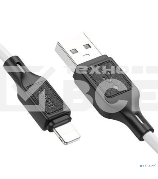 Кабель USB HOCO X90 Lightning/ 1m/ 2,4A/ Силикон/ White
