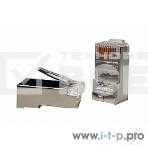Разъемы Hyperline PLUG-8P8C-U-C5-SH-100 Разъем RJ-45(8P8C) под витую пару, категория 5e (50 µ