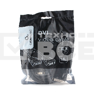 Кабель DVI-D single link Cablexpert CC-DVIL-BK-6, 19M/19M, 1.8м, CCS, черный, экран, феррит.кольца, пакет