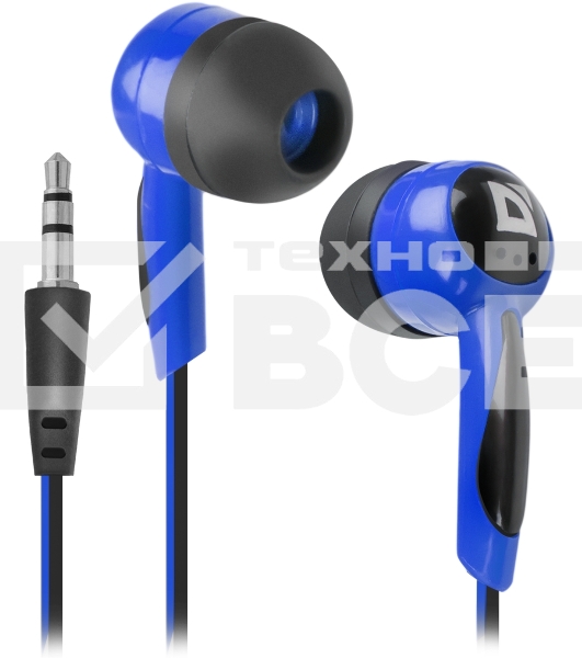 Наушники Defender Basic-604 синий кабель 1,1 м