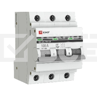Выключатель нагрузки 3п 100А ВН-125 PROxima EKF SL125-3-100-pro