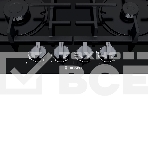 Варочная поверхность газовая Bosch PNP6B6B90, 4.5х59x52 см, закаленное стекло, 4 конфорки, газ-контроль, автоподжиг, черный, фото5