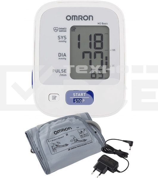 Тонометр OMRON M2 Basic (HEM-7121-ARU) с адаптером