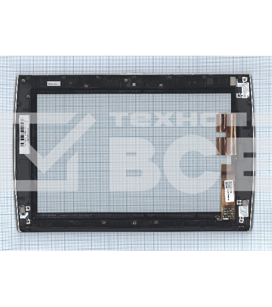 Сенсорное стекло (тачскрин) для Asus Eee Pad Slider SL101, черное с рамкой