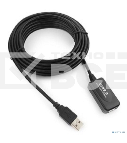Кабель Gembird UAE016 USB 2.0 кабель удлинительный !!!Активный!!! 4.8м AM/AF