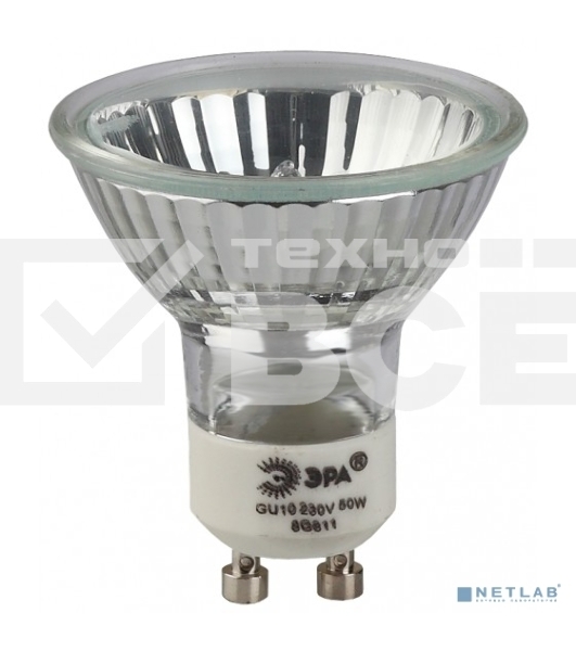 Лампа галогенная ЭРА GU10-JCDR (MR16) -35W-230V(10/200/4800)