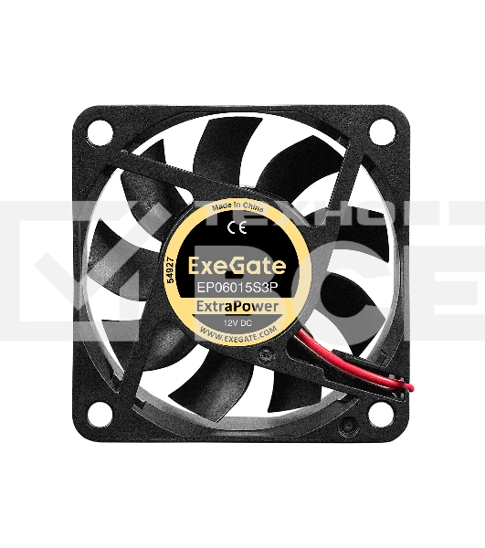 Вентилятор для корпуса ExeGate ExtraPower EP06015S3P черный, 60 мм, 4800 об/мин, 32 дБ, 3 pin