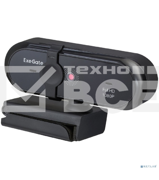 Веб-камера ExeGate Stream C925 Full HD (2Мп, 1920х1080, 1080P, 30fps, поддержка H.264, фиксированный фокус, 4-линзовый объектив, микрофон с шумоподавлением, универсальное крепление, USB, кабель 1,5 м, Windows 7/8/10/11, Mac OS 10.6 и выше, Chrome OS, Andr