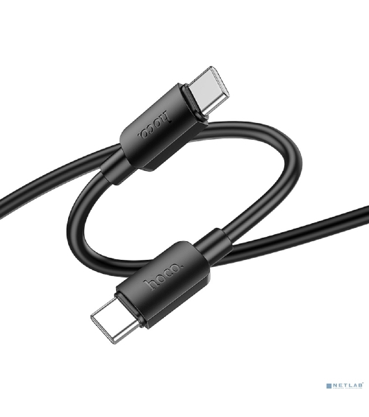 Кабель USB2.0 Hoco Type-C/Type-C, 3A, 60Вт, X96, 1м, черный, коробка