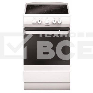 Плита электрическая Hansa FCCW54000 белый, конфорок 4 шт, духовка 68 л, 50 см x 85 см x 60 см