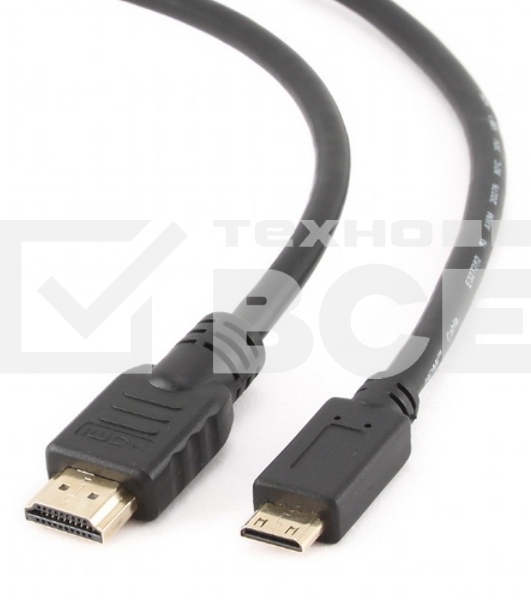 Кабель HDMI-miniHDMI Cablexpert CC-HDMI4C-10, 19M/19M, v2.0, медь, позол.разъемы, экран, 3.0м, черный, пакет