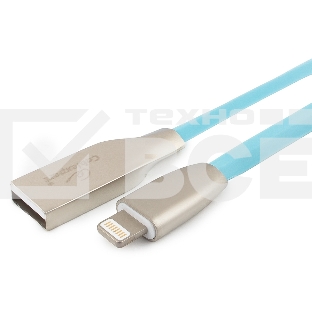 Кабель Cablexpert для Apple CC-G-APUSB01Bl-1M, AM/Lightning, серия Gold, длина 1м, синий, блистер