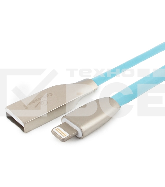 Кабель Cablexpert для Apple CC-G-APUSB01Bl-1M, AM/Lightning, серия Gold, длина 1м, синий, блистер