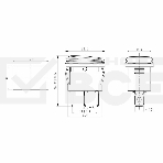 Выключатель клавишный 250V 6А (3с) ON-OFF красный  с подсветкой  Mini ВЛАГОЗАЩИТА Rexant, фото3