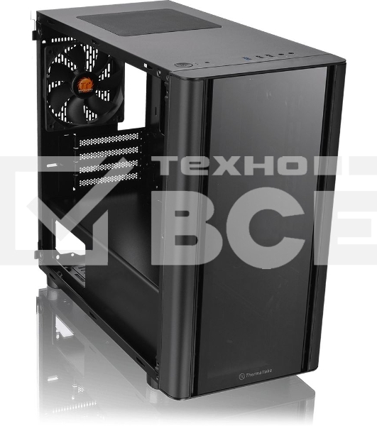 Компьютерный корпус Thermaltake V150 TG CA-1R1-00S1WN-00 Black/Win/SPCC/Tempered Glass*2/ 120mm Standard Fan*1