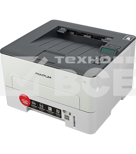Принтер лазерный Pantum P3010DW, A4, ч/б, печ. до 30 стр/мин., 1200 x 1200 dpi, USB, RJ-45, Wi-Fi, NFC