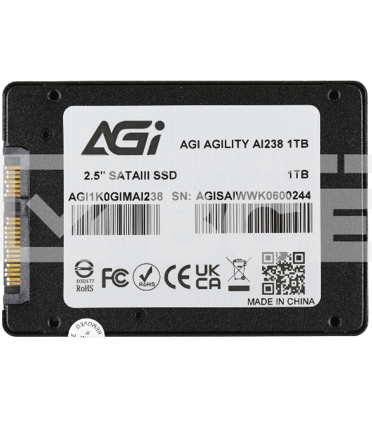 Накопитель SSD AGI AI238, 1Tb, SATA III, 2.5