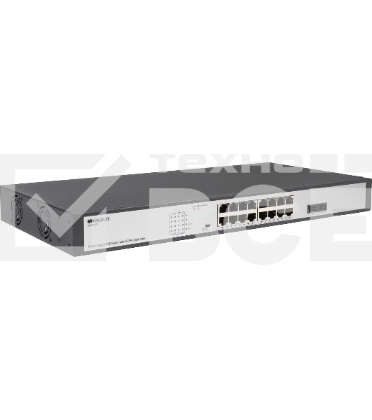 Коммутатор Unmanaged Switch 16x1000Base-T PoE, 2x1000Base-X SFP, PoE Budget 200W, Long-range PoE up to 250m, 19