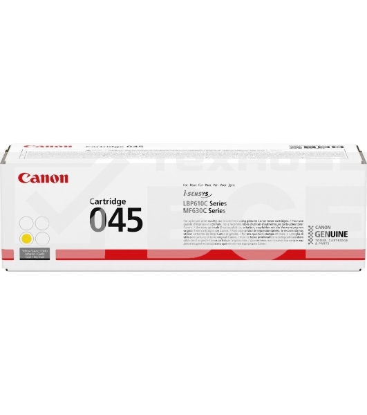 Картридж лазерный Canon 045Y желтый, 1300 стр., для i-SENSYS MF631/633/635, LBP611