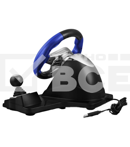 Руль чёрный Sven GC-W600 (виброотдача, педали, джойстик, 12 кн., USB)