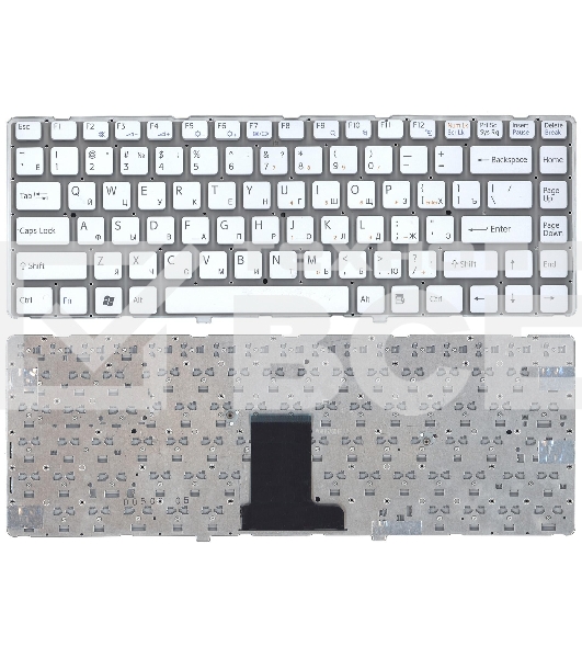 Клавиатура для ноутбука Sony Vaio VPC-EA белая без рамки
