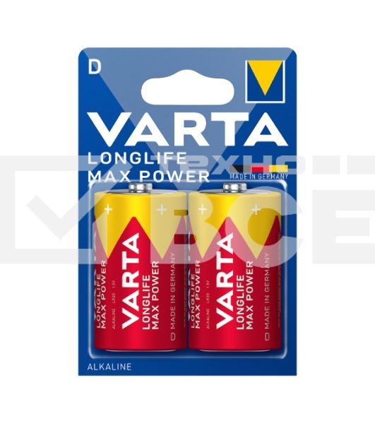 Батарейка VARTA LONGLIFE MAX P. D бл. 2