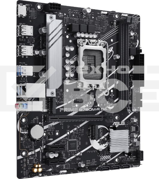 Материнская плата ASUS PRIME B760M-R D4, LGA 1700, Intel B760, 2xDDR4, 4xSATA, 2xM.2, 1xPCIe 4.0 x16, 1xPCIe x1, 1xHDMI, 1x 2.5Gb LAN, 4xUSB-A 2.0, 4xUSB-A 3.2 Gen 1, 3x3.5 мм, 7.1, mATX
