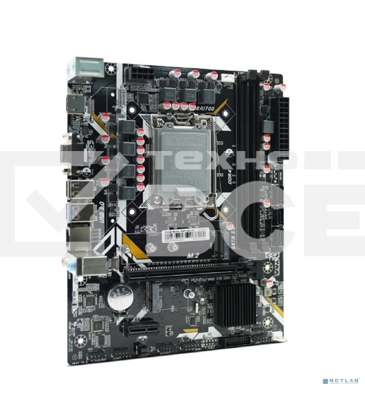 Материнская плата CBR H610M Chipset H610, Socket 1700, 2хDDR4, mATX, VGA+HDMI, 1хPCIEx16,2хPCIEx1,1хM.2(PCIe NVMe Gen3 x4), 3хSATA3, 2хUSB2.0 + 2хUSB3.0, LAN 1Gb