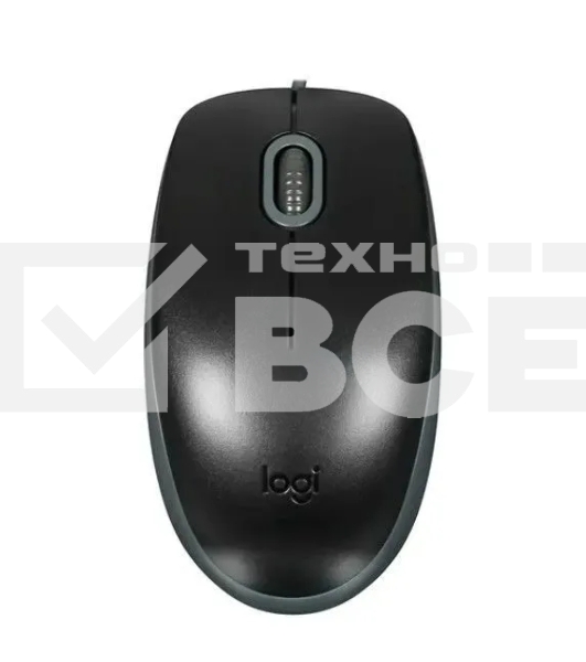 Мышь проводная Logitech M110 Silent черный, 1000 dpi, USB, кнопки - 3