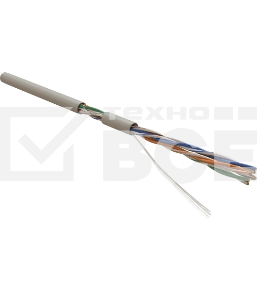 Кабель информационный Hyperline UUTP4R-C5E-S24-IN-PVC-GY-305 кат.5E UTP 4 пары 24AWG PVC внутренний 305м серый