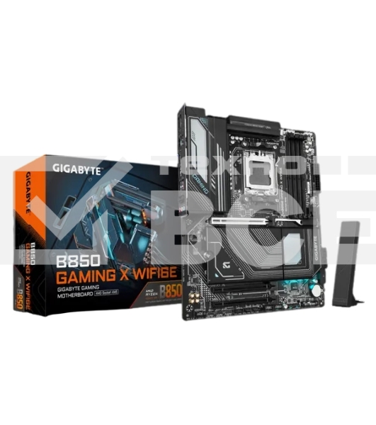Материнская плата Gigabyte B850 GAMING X WIFI6E, AM5, AMD B850, 4xDDR5, 4xSATA, 3xM.2, 1xPCI-E 5.0 x16, 2xPCI-E 3.0 x1, 1xHDMI, 1xDP, 1x 2.5Gb LAN, 3xUSB-A 3.2 Gen 1, 1xUSB-A 3.2 Gen 2, 3xUSB-A 2.0, 1xUSB-C 3.2 Gen 2, 3x3.5 мм, 7.1, ATX