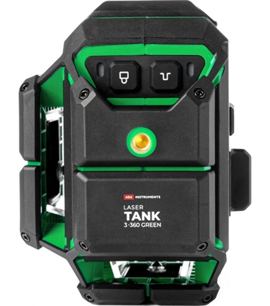 Уровень лазер. Ada LaserTANK 3-360 2кл.лаз. 515нм цв.луч. зеленый 3луч. (А00633)