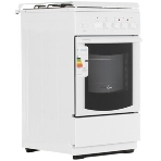 Плита комбинированная Flama RK 23-121 W белый, конфорок 3 газовых и 1 электрическая, духовка 50 л, 50 см x 85 см x 60 см, фото5