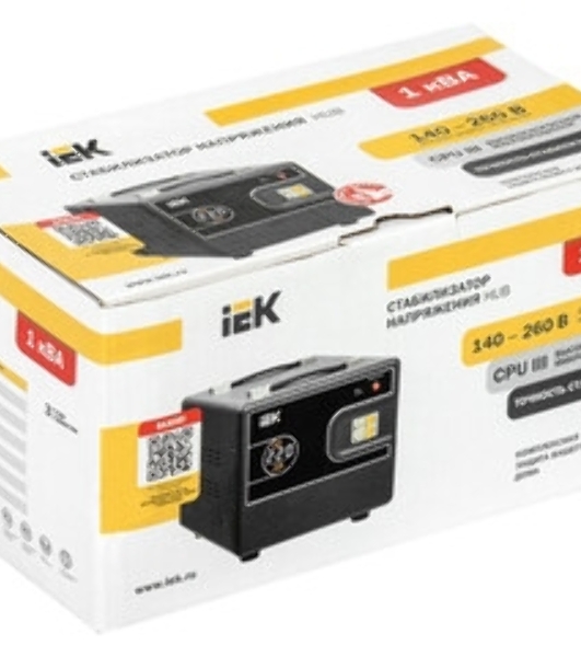 Стабилизатор напряжения IEK Hub 8кВА однофазный черный (IVS21-1-008-13)