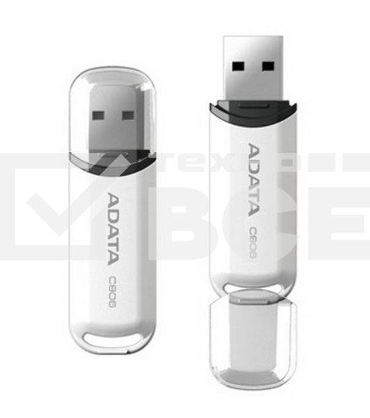 Флеш диск ADATA Flash Drive 32Gb C906 AC906-32G-RWH {USB2.0, White}