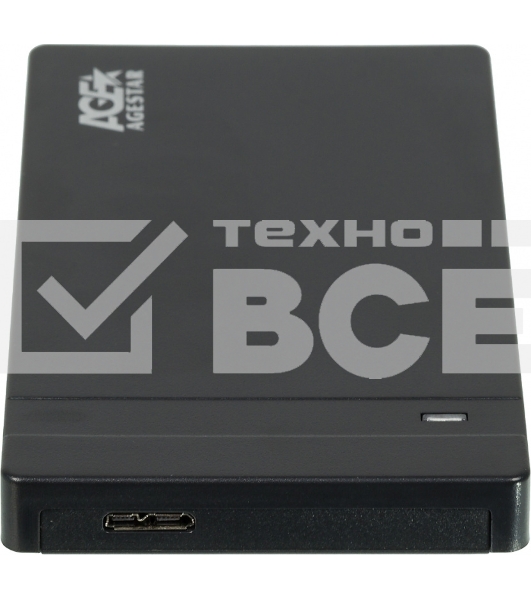 Внешний корпус для HDD AgeStar 3UB2P3 SATA III пластик черный 2.5