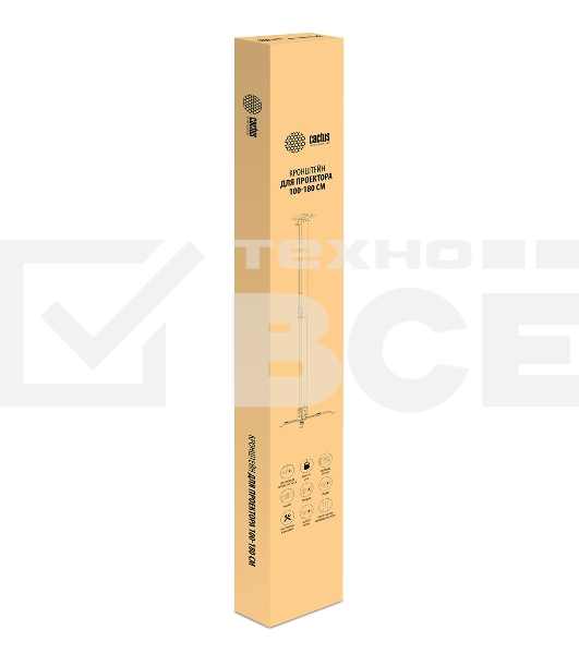 Кронштейн для проектора Cactus CS-VM-PRE04-WT белый макс.23кг настенный и потолочный поворот и наклон