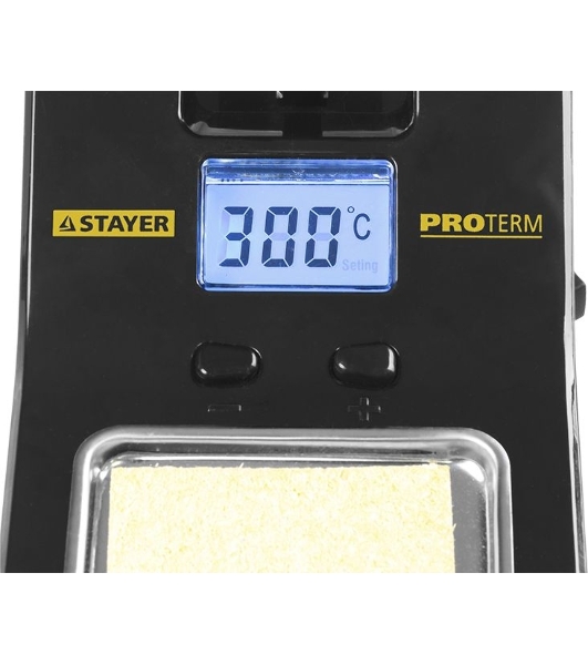 Паяльная станция STAYER 55370 profi цифровая с жк дисплеем диапазон 160-520°c шаг 10°c 48Вт