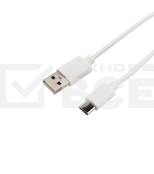 Кабель USB-Type-C/2A/PVC/white/1m/REXANT