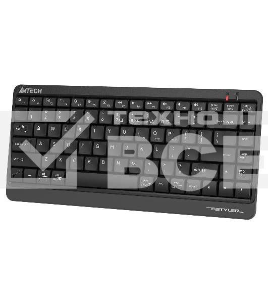 Клавиатура беспроводная A4Tech Fstyler FBK11 (FBK11 GREY), USB, Bluetooth/Радиоканал, черный/серый