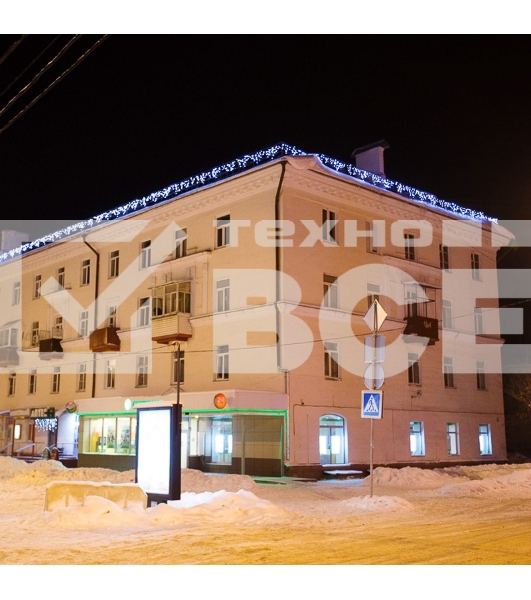 Гирлянда Айсикл (Бахрома) светодиодная 5х0,7 м, 152 LED, черный провод каучук, белое свечение NEON-NIGHT