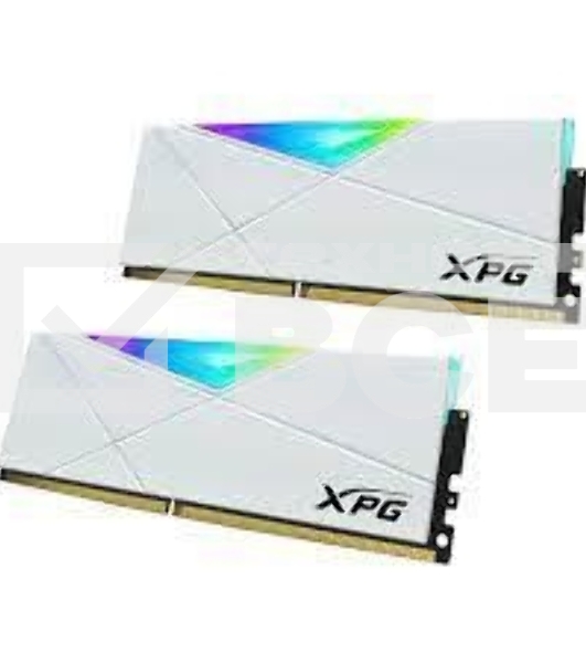 Оперативная память XPG Spectrix D50 RGB, DDR4, 16GB (2x8GB), 3200MHz, CL16, UDIMM, с радиатором, RGB,  белый