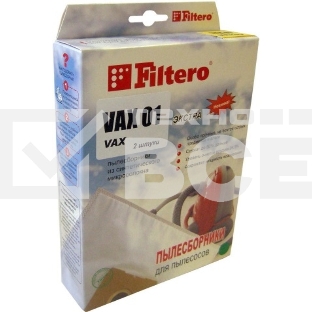 Пылесборники Filtero VAX 01 Экстра,  пятислойные,  2 шт., для пылесосов VAX