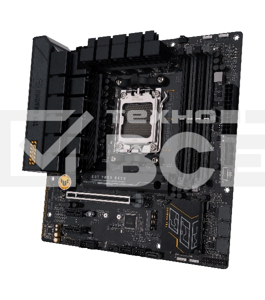 Материнская плата ASUS TUF GAMING B650M-E WIFI, AM5, AMD B650, 4xDDR5, 4xSATA, 2xM.2, 1xPCI-E 4.0 x16, 2xPCI-E x1, 2xDP, 1xHDMI, 1x 2.5Gb LAN, 1xUSB-A 3.2 Gen 2, 2xUSB-A 3.2 Gen 1, 4xUSB 2.0, 1xUSB-C 3.2 Gen 2, 3x3.5 мм, 7.1, Micro-ATX
