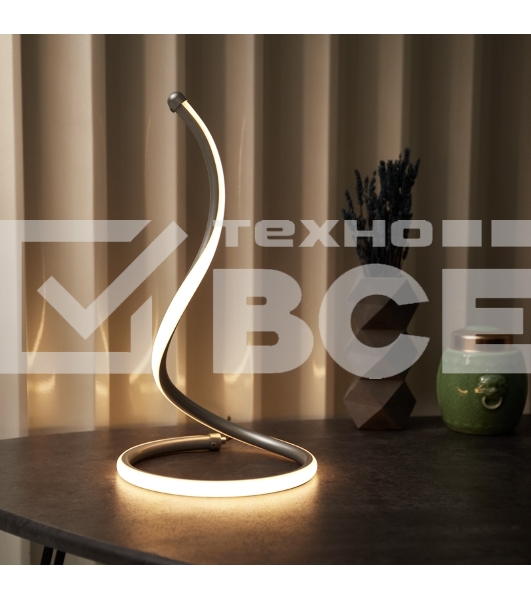 Светильник декоративный Rexant Spiral Uno, LED, 2Вт, 3000К, 5В, серебряный