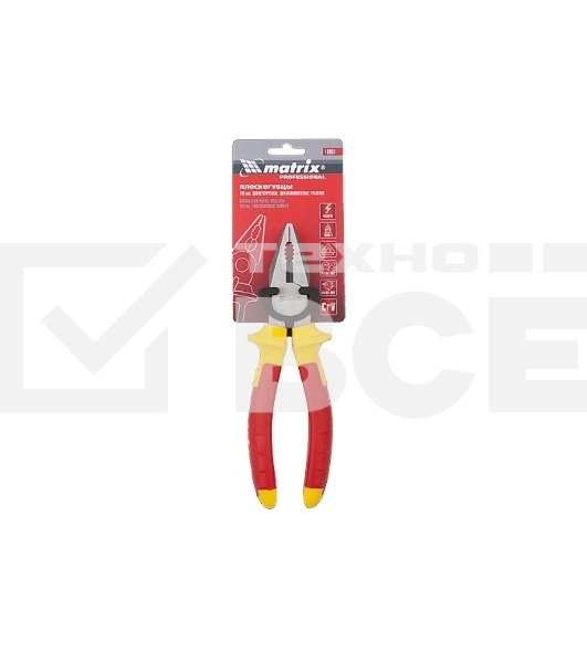 Плоскогубцы комбинированные, Insulated, 180мм, двухкомпонентные рукоятки PROFESSIONAL 16903 MATRIX