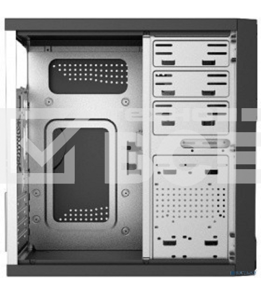 Компьютерный корпус с блоком питания Foxline 450Вт. Сase Forza mATX, 450W, 2xUSB 2.0, Black, w/o FAN, 12 см fan PSU, power cord